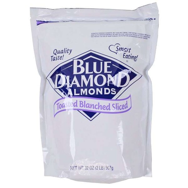 Almendras rebanadas tostadas y blanqueadas de Sugar Foods, 2 libras, paquete de 8 - 8742