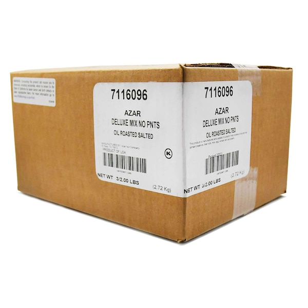 Mezcla de nueces de lujo sin cacahuate tostadas y saladas Azar Azar en bolsa de 2 libras, paquete de 3 - 7116096