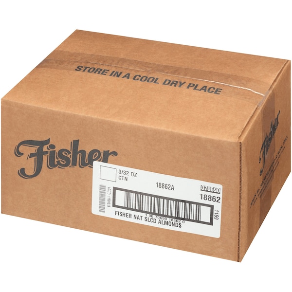 Almendras rebanadas naturales Fisher de 32 oz., paquete de 3 - 18862A
