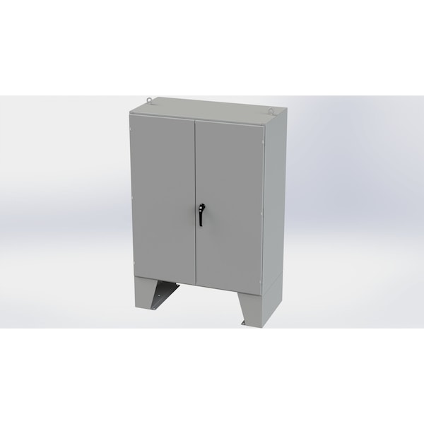 Saginaw Control & Engineering Carbon Steel Electrical Enclosures, 60 in H, 24 in D, 48 in W, NEMA 3R, 12, 13, Hinged - SCE-604824LP