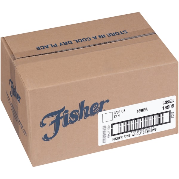 Fisher Fisher - Anacardos enteros tostados sin sal 32 oz., PK3 - 18909A