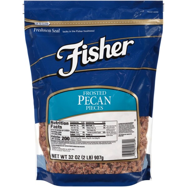 Piezas de nuez pecana glaseada Fisher Fisher 32 oz., paquete de 3 - 91679A