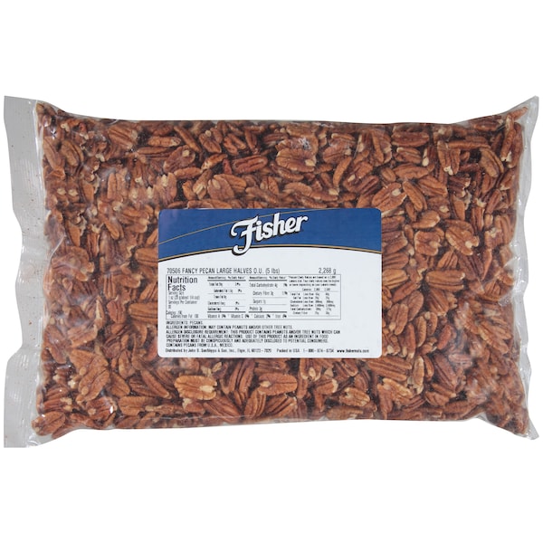 Mitades Grandes de Nuez Fancy Pecan Fisher Fisher 5 libras - 70506