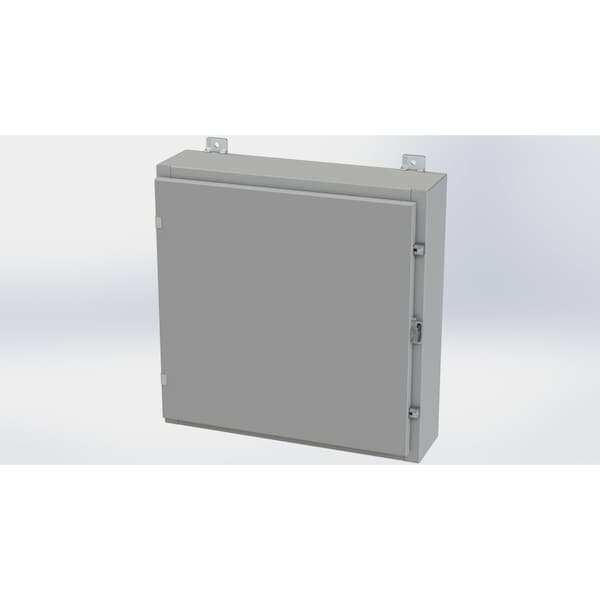 Saginaw Control & Engineering Carbon Steel Electrical Enclosures, 24 in H, 6 in D, 24 in W, NEMA 4, Hinged - SCE-24H2406LP
