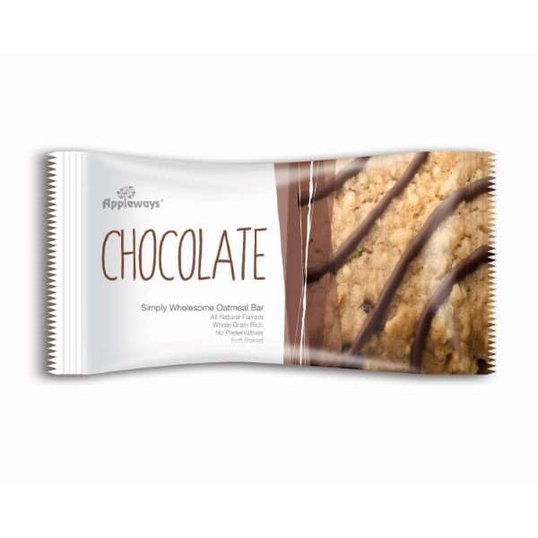 Barra de avena con chispas de chocolate horneada suave de Appleways 2.4 oz, paquete de 160 - 75300