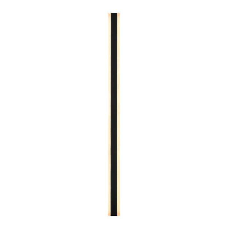 Lámpara de pared para exteriores RRTYO Sue 60 pulgadas en negro 36W tira lineal con luz integrada LED resistente al agua IP65 con cable duro. Aplique de pared de linterna - 3.5 pulgadas de ancho - 81010000053158