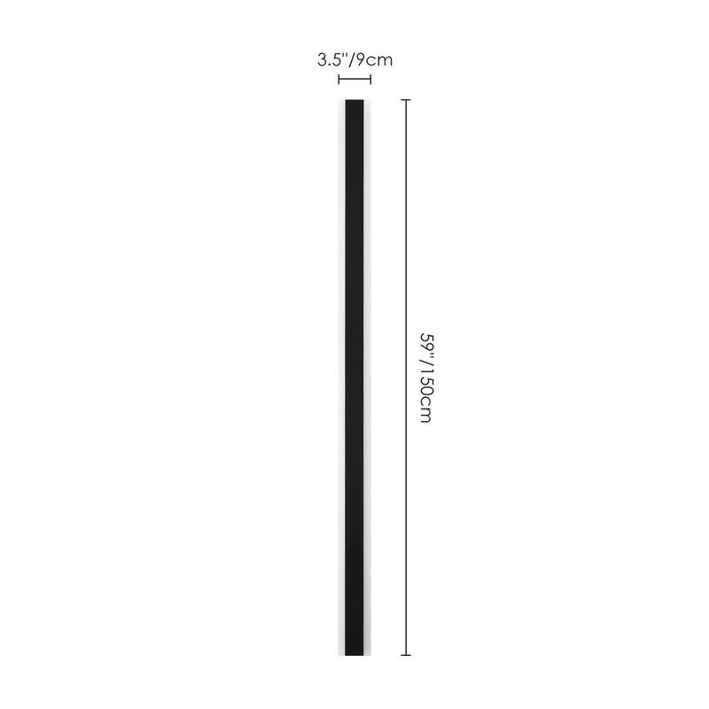 Lámpara de pared para exteriores RRTYO Sue 60 pulgadas en negro 36W tira lineal con luz integrada LED resistente al agua IP65 con cable duro. Aplique de pared de linterna - 3.5 pulgadas de ancho - 81010000053158