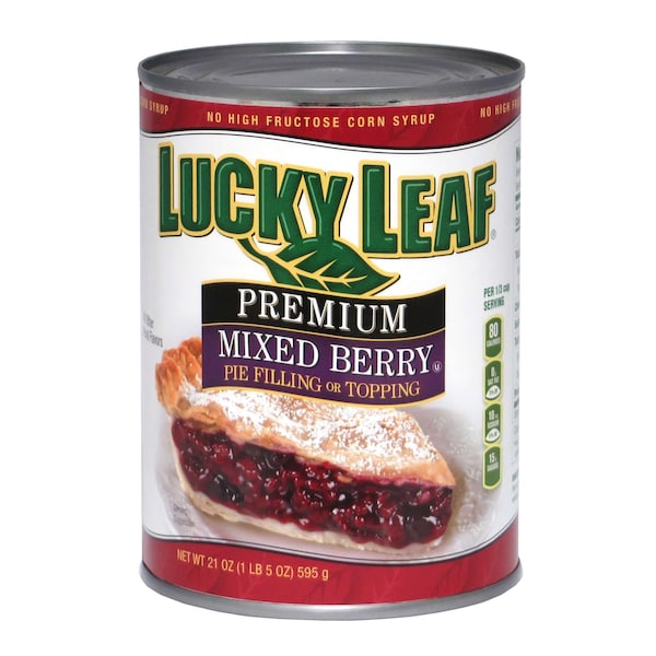 Relleno y cubierta de pastel de frutas mixtas Premium Lucky Leaf Lucky Leaf 21 oz., paquete de 8 - FCPFP2840LKL46