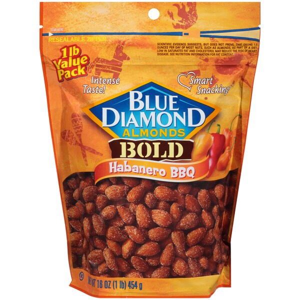 Diamond Blue Diamond Nueces de Aperitivo Habanero BBQ 16 oz., PK6 - 05331