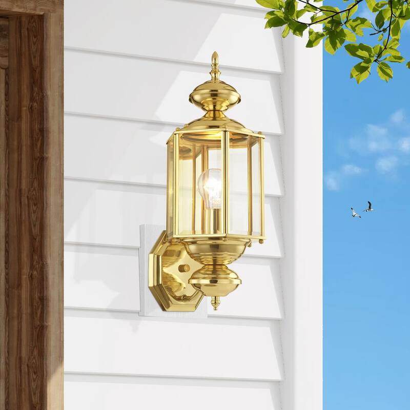 AVIANCE LIGHTING Bannington 1 Lámpara aplique de pared para exterior de latón pulido - HD52321