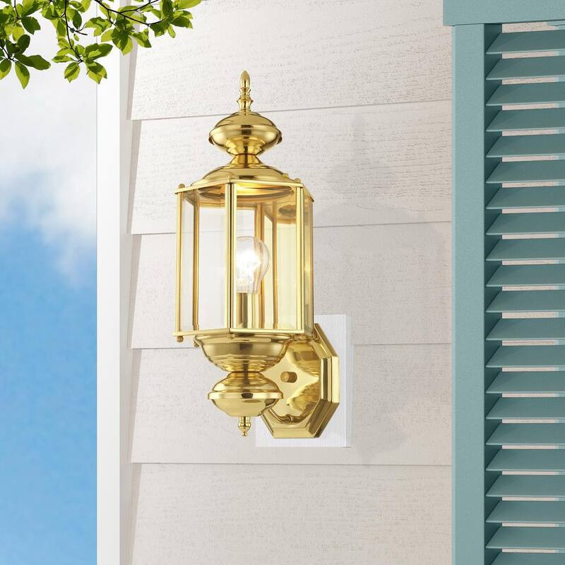 AVIANCE LIGHTING Bannington 1 Lámpara aplique de pared para exterior de latón pulido - HD52321