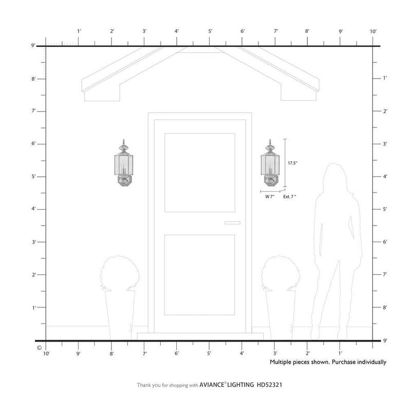 AVIANCE LIGHTING Bannington 1 Lámpara aplique de pared para exterior de latón pulido - HD52321