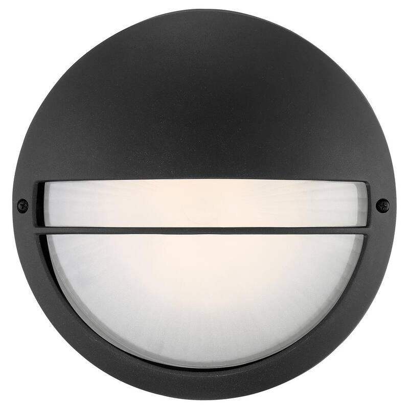 Iluminación de acceso Clifton Luz de aplique redonda para exteriores LED negra - 20260LEDDMG-BL/OPL