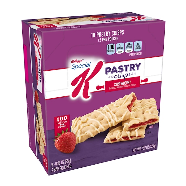 Kellogg's Special K Strudel de Fresa Pastel Crujiente en Porción Individual .88 oz., Paquete con 81 unidades - 3800056923