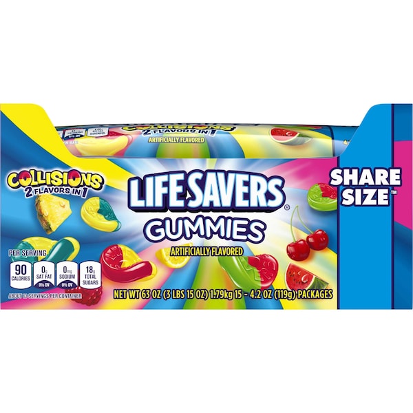 Salvavidas Colisiones Pouch Gummies 4.2 oz., Paquete de 90 - 278082