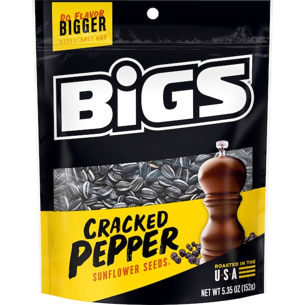 Semillas de Girasol Bigs Bigs con Sal Marina y Pimienta 5.35 oz, paquete de 12 - 9688700294