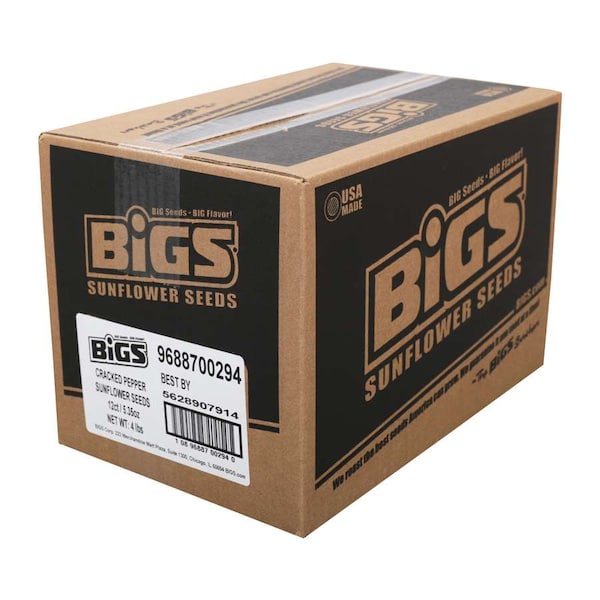 Semillas de Girasol Bigs Bigs con Sal Marina y Pimienta 5.35 oz, paquete de 12 - 9688700294