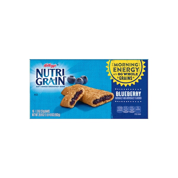 Kellogg's Barra de Cereal Nutri-Grain Arándano 1.3 oz., Paquete de 48 - 3800035745