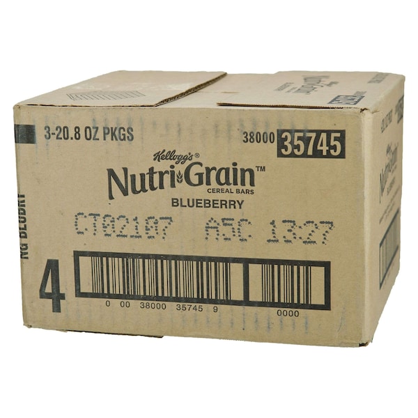Kellogg's Barra de Cereal Nutri-Grain Arándano 1.3 oz., Paquete de 48 - 3800035745