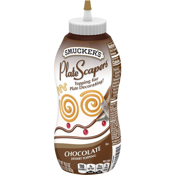 Placas de Chocolate Kosher Smuckers Smucker's Platescapers de 19.5 oz. Botella, PK12 - 5150005054.