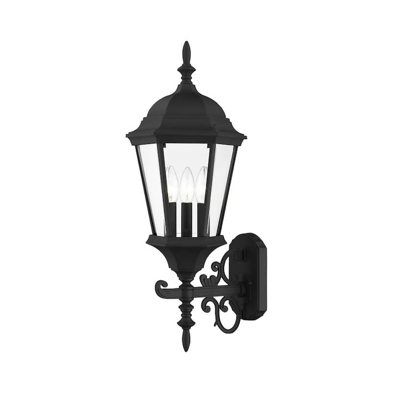 Iluminación Livex Hamilton Linterna de Pared Exterior Negra Texturizada de 3 Luces - 7561-14