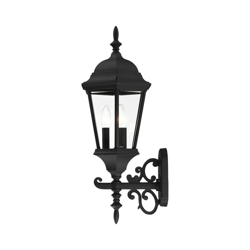Iluminación Livex Hamilton Linterna de Pared Exterior Negra Texturizada de 3 Luces - 7561-14