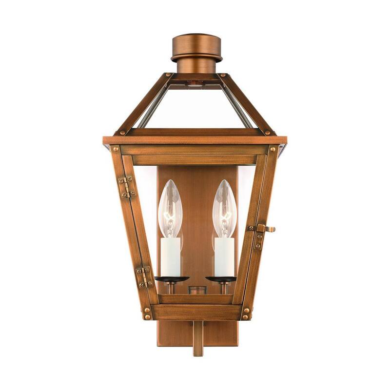 Iluminación de Generación Faro de Pared Pequeño al Aire Libre con Cableado Duro en Cobre Natural Hyannis con No Incluye Bombillas - CO1392NCP
