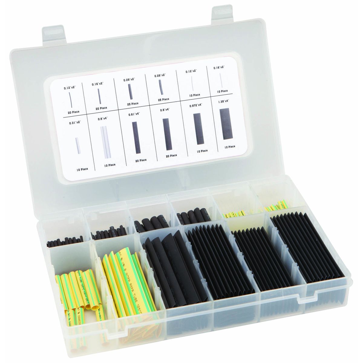 Conjunto de tubos termocontraíbles para almacén con estuche, 88 piezas - 67519