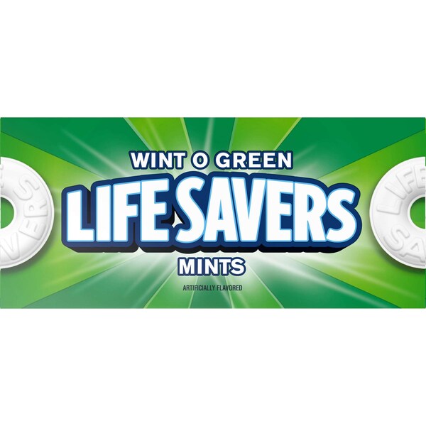 Salvavidas Wint-O-Green Candy de Life Savers en tubo de .84 oz. Paquete de 300 - 259671