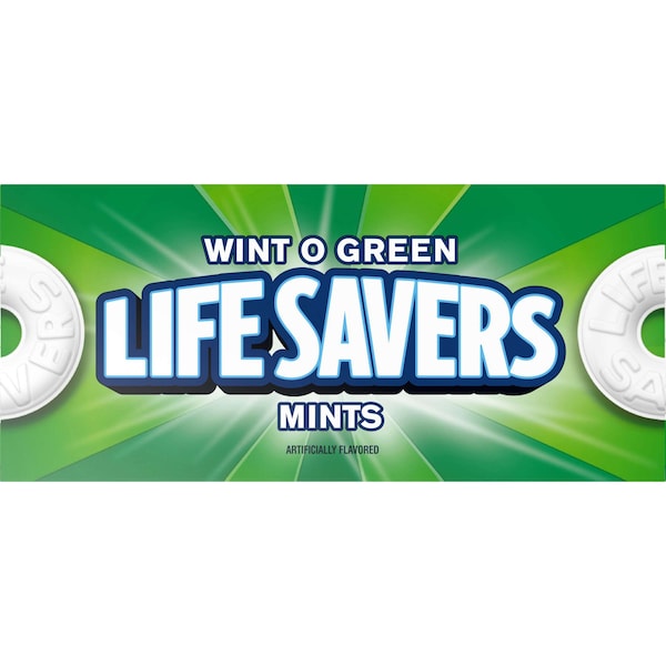 Salvavidas Wint-O-Green Candy de Life Savers en tubo de .84 oz. Paquete de 300 - 259671