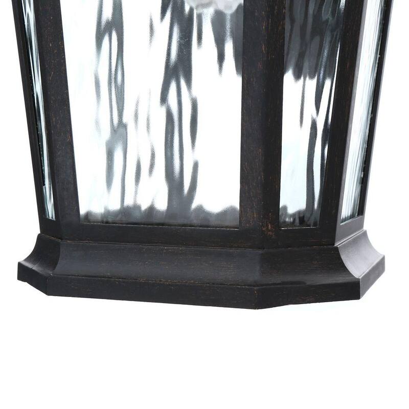 Colección de Decoradores para el Hogar Waterton 15.12 pulg. Farol de Pared Exterior de Bronce Oscuro con una Luz - 23123