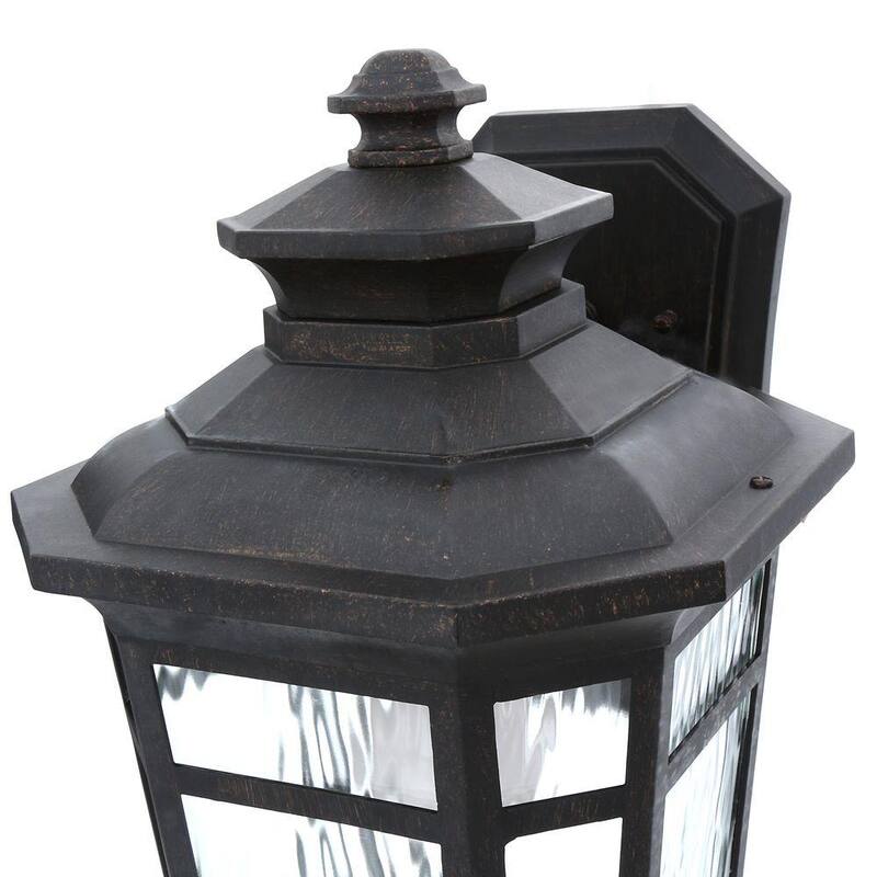 Colección de Decoradores para el Hogar Waterton 15.12 pulg. Farol de Pared Exterior de Bronce Oscuro con una Luz - 23123