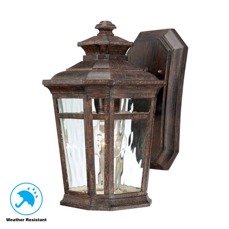 Colección de Decoradores para el Hogar Waterton 15.12 pulg. Farol de Pared Exterior de Bronce Oscuro con una Luz - 23123