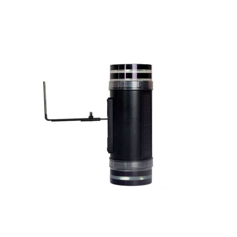 Lámparas de pared solares TECHKO cilíndricas con doble dirección, linterna negra para exteriores montada en pared solar amarilla/blanca LED integrado - SSL-302.