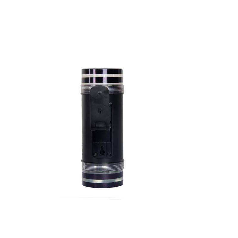 Lámparas de pared solares TECHKO cilíndricas con doble dirección, linterna negra para exteriores montada en pared solar amarilla/blanca LED integrado - SSL-302.