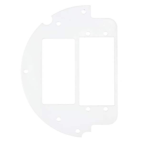 Hubbell Wiring Device-Kellems Recessed 6" Series, Sub Plate, 60% Left Side, (1) Style Line® Decorator Opening, (2) Extron® AAP Opening - S1R6SPX