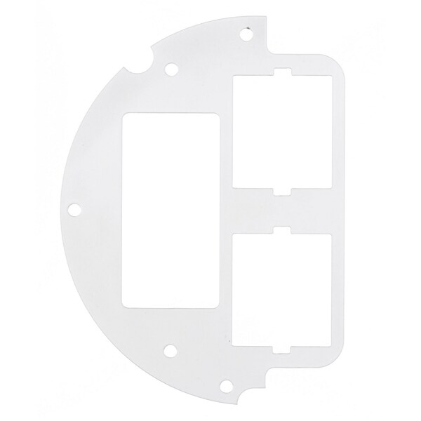Hubbell Wiring Device-Kellems Recessed 6" Series, Sub Plate, 60% Left Side, (1) Style Line® Decorator Opening, (2) 1.5-Unit iSTATION Openings - S1R6SPY
