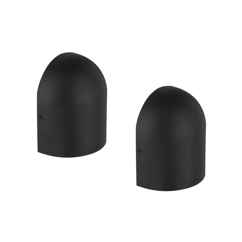 Linterna de pared exterior Hampton Bay Jasper de 5.5 pulgadas en arena negra con cableado duro y LED integrado (paquete de 2) - 26201