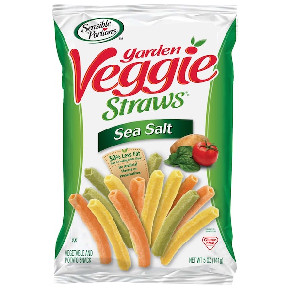 Hain Gourmet Sensible Portions Garden Veggie Straws Sea Salt, PK12 - HG30210 - Porciones Sensatas de Hain Gourmet de Palitos de Vegetales de Jardín con Sal Marina, Paquete de 12 - HG30210