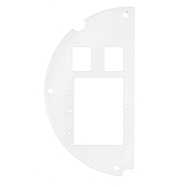 Hubbell Wiring Device-Kellems Recessed 6" Series, Sub Plate, 50% Left Side, (3) Extron® AAP Opening, (2) Hubbell Keystone Openings - S1R6SPL