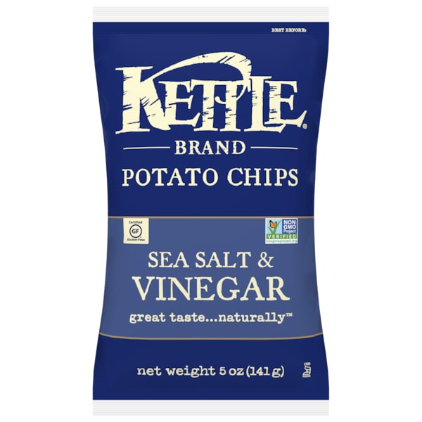 Kettle Foods Papas Fritas Kettle Sal Marina y Vinagre 5 oz., paquete de 15 - 413231