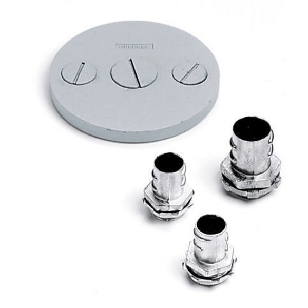 Hubbell Wiring Device-Kellems Electrical Box Cover, Round, Furniture Feed Cover - FF3GY