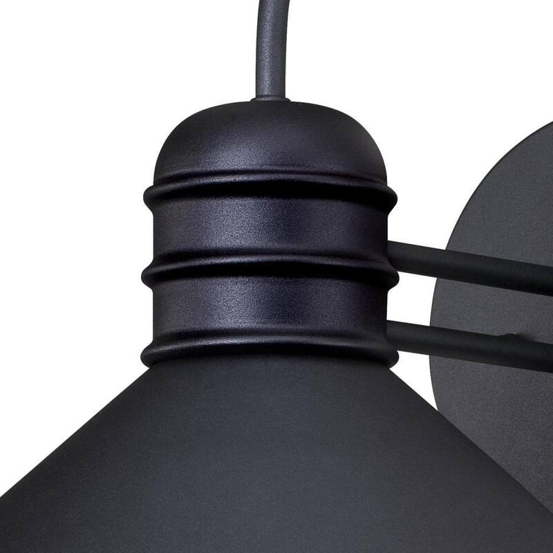 Lámpara de pared exterior estilo granero Westinghouse Watt Creek en acabado negro texturizado - 6204400