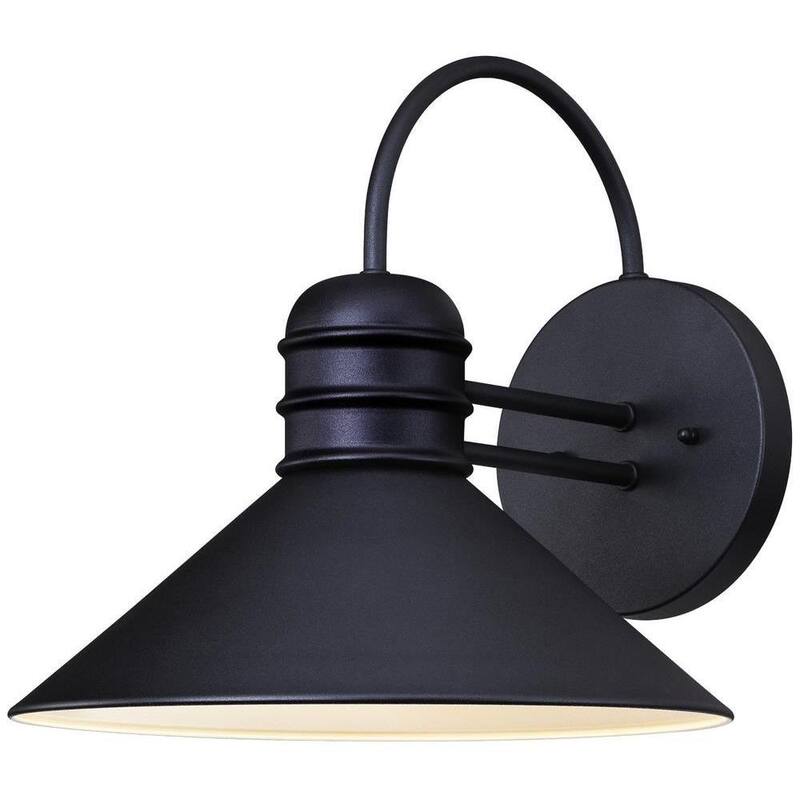 Lámpara de pared exterior estilo granero Westinghouse Watt Creek en acabado negro texturizado - 6204400