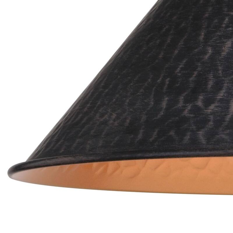 VAXCEL Outland 10 pulg. W Lámpara de Pared Exterior con Sensor de Movimiento Anochecer a Amanecer en Metal Martillado Bronce Rústico - T0669