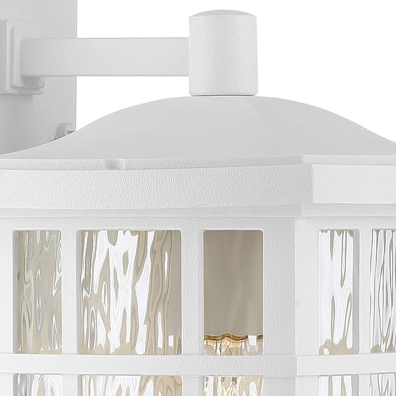 Farol de pared para exterior Quoizel Stonington de 1 luz en color blanco - SNN8408W
