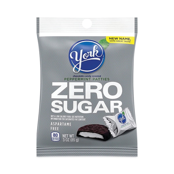 Paquete de 12 bolsas de 3 oz de York Sugar Free Peppermint Pattie - 4911