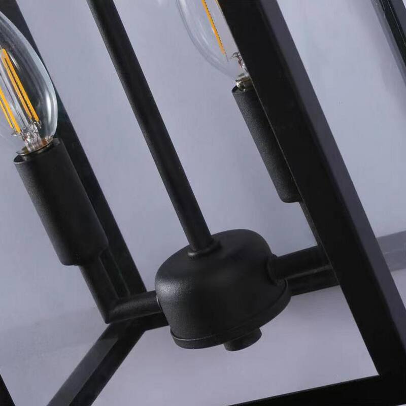 Linterna de Pared de Exterior de Metal Negro de Cedar Hill de 14 pulgadas (Set de 2) - 126102