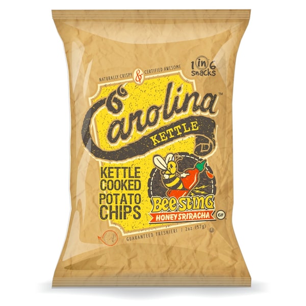 1 de cada 6 bocadillos Carolina Honey Sriracha papas fritas cocidas en hervidor 2 oz en bolsa - 10603