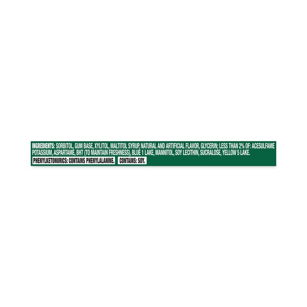 Chicle Trident SugarFree, Sabor Hierbabuena, 14 piezas, paquete con 12, 12 paquetes - 131109